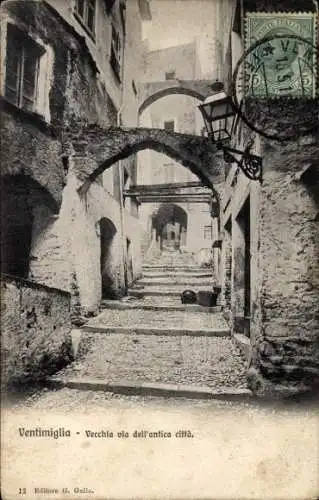 Ak Ventimiglia Liguria, Vecchia via dell' antica città