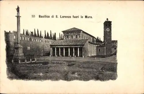 Ak Roma Rom Lazio, Basilica di San Lorenzo fuori le mura