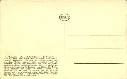 Ak Waterloo Wallonisch-Brabant, Ferme de la Belle-Alliance