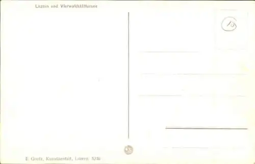 Landkarten Ak Luzern Stadt Schweiz, Vierwaldstättersee, Zuger See