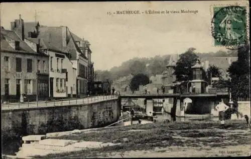 Ak Maubeuge Nord, l'Ecluse et le vieux Maubeuge