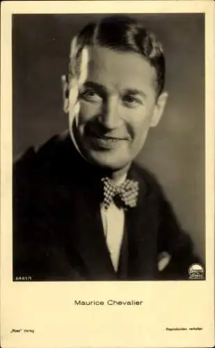 Ak Schauspieler Maurice Chevalier, Portrait