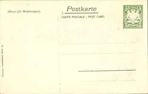 Privat-Ganzsache Bayern PP 15 C 121 04, 18. Deutscher Philatelistentag Nürnberg 1906