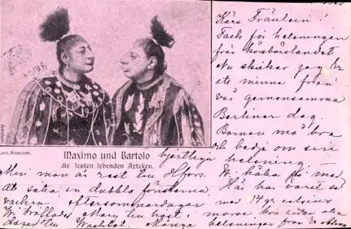 Ak Maximo und Bartolo, die letzten lebenden Azteken