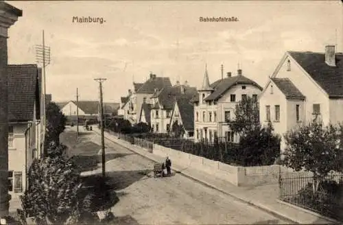 Ak Mainburg im Hallertau Niederbayern, Bahnhofstraße