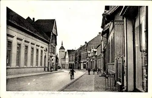 Ak Ochtrup im Münsterland, Straße, Kirche