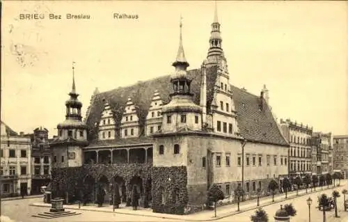 Ak Brzeg Brieg Schlesien, Rathaus