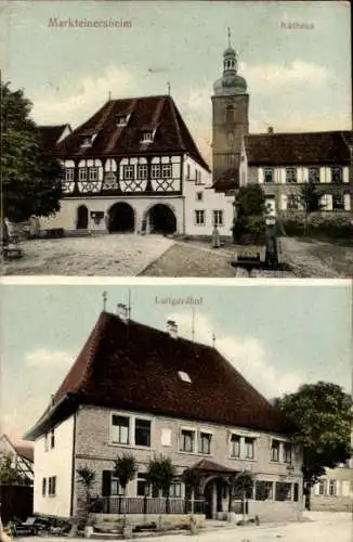 Ak Markt Einersheim in Unterfranken, Rathaus, Luitgardhof