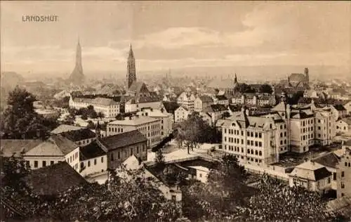 Ak Landshut in Niederbayern, Panorama