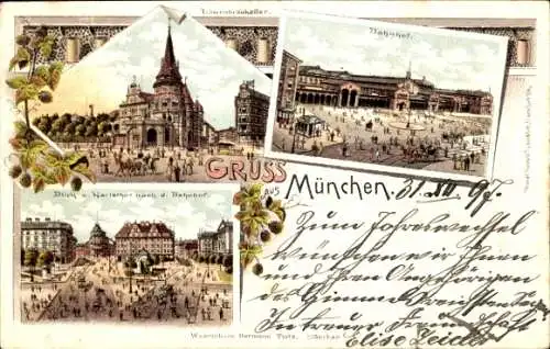 Litho München, Bahnhof, Löwenbräukeller