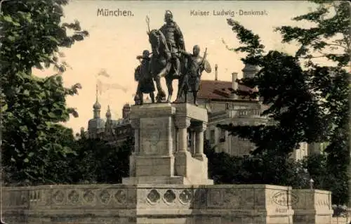 Ak München, Kaiser Ludwig-Denkmal