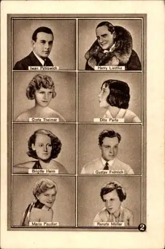 Ak Schauspieler Iwan Petrowich, Harry Liedtke, Grete Theimer, Dita Parlo, Gustav Fröhlich