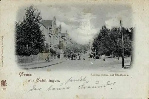Ak Schöningen am Elm, Schützenbahn, Stadtpark