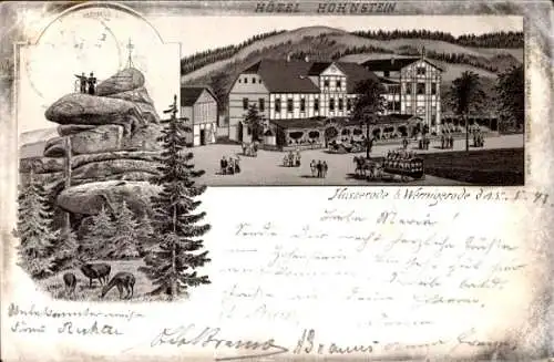 Litho Hasserode Wernigerode am Harz, Hotel Hohenstein, Ottofels