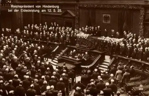 Ak Berlin, Vereidigung des Reichspräsidenten Paul von Hindenburg 1925