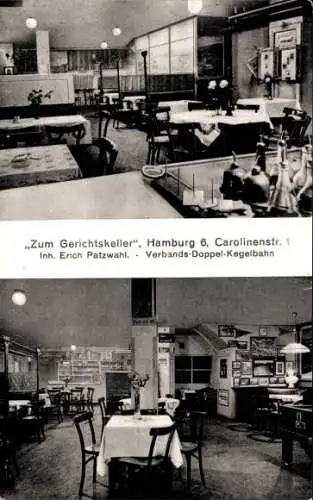 Ak Hamburg Altona, Restaurant Zum Gerichtskeller, Carolinenstraße 1