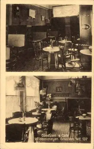 Ak Graasten Gråsten Dänemark, Konditorei und Cafe