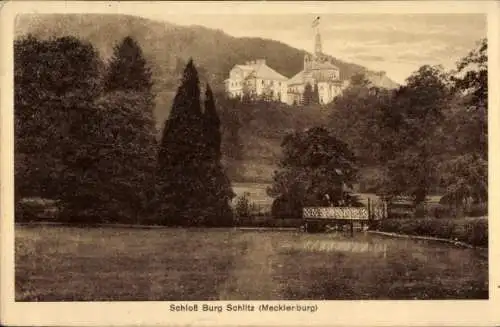 Ak Burg Schlitz Hohen Demzin in Mecklenburg, Schloss