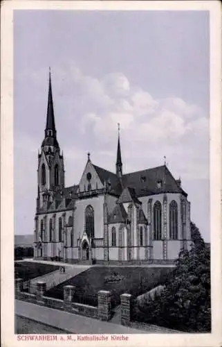 Ak Schwanheim Frankfurt am Main, Katholische Kirche
