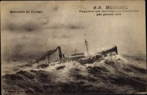 Ak Dampfer S.S. Mossoul, Messageries Maritimes
