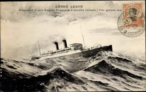 Ak Dampfer Andre Lebon, Messageries Maritimes