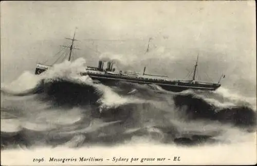 Ak Dampfschiff Sydney, Messageries Maritimes, MM