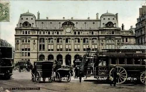 Ak Paris VIII, Gare Saint Lazare