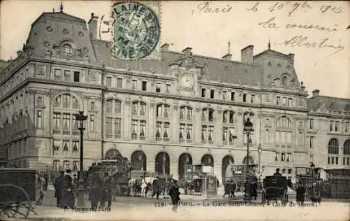 Ak Paris VIII, Gare Saint Lazare