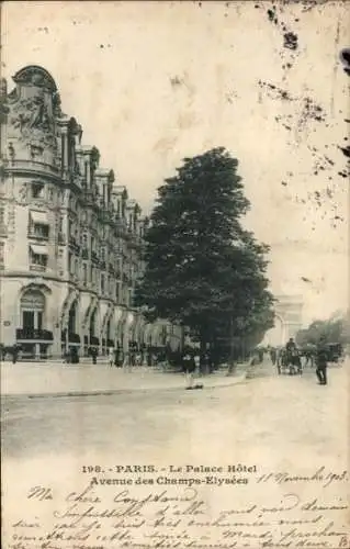 Ak Paris VIII, Avenue des Champs Élysées, Palace Hôtel