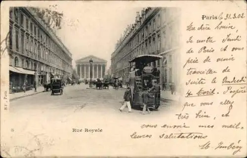 Ak Paris VIIIe Élysée, Rue Royale