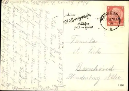 Ak Hamburg Mitte Altstadt, Totalansicht, Dampfschiffe