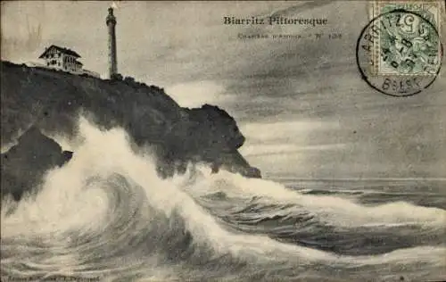 Ak Biarritz Pyrénées Atlantiques, Leuchtturm