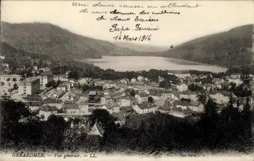 Ak Gérardmer Lothringen Vosges, Gesamtansicht