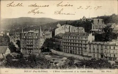 Ak Royat Puy de Dôme, Hotel Continental, Castel Hotel