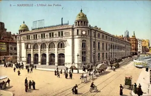 Ak Marseille Bouches du Rhône, L'Hotel des Postes