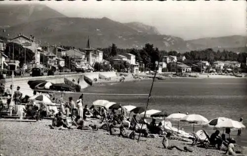 Ak Cros de Cagnes Alpes Maritimes, La plage et la ville