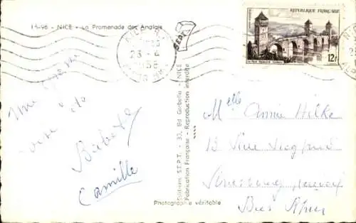 Ak Nice Nizza Alpes Maritimes, La Promenade des Anglais