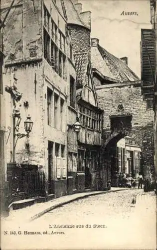 Ak Antwerpen Flandern, Rue du Steen