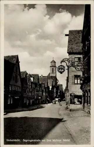 Ak Dinkelsbühl in Mittelfranken, Segringerstraße, Drei Mohren Schild