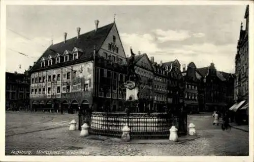 Ak Augsburg in Schwaben, Marktplatz, Weberhaus