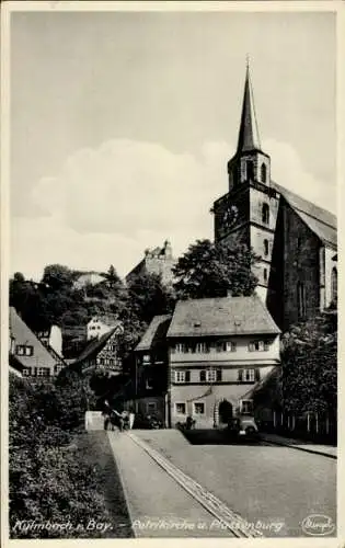 Ak Kulmbach in Oberfranken, Petrikirche und Plassenburg