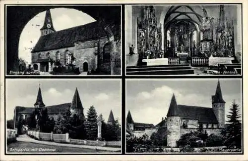 Ak Effeltrich in Mittelfranken, Kirchen, Innen und Außenansicht