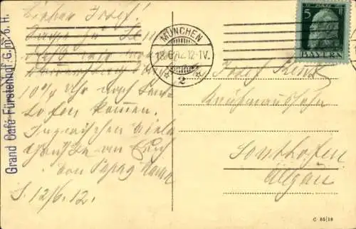 Ak München, Karolinenplatz, Obelisk