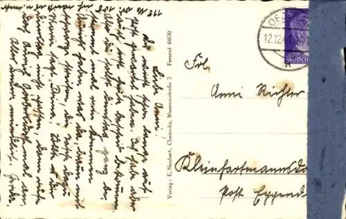 Ak Oederan in Sachsen, Teilansicht