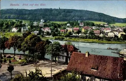 Ak Hameln an der Weser Niedersachsen, Blick auf den Klüt