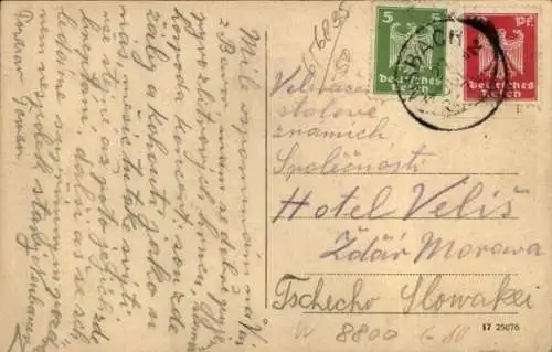 Ak Ansbach in Mittelfranken Bayern, Teilansicht am Eisernen Steg