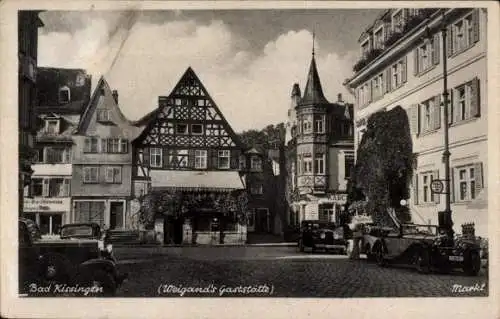 Ak Bad Kissingen Unterfranken Bayern, Markt, Weigand's Gaststätte, Rathaus