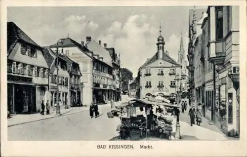 Ak Bad Kissingen Unterfranken Bayern, Marktplatz