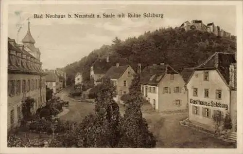 Ak Bad Neuhaus Bad Neustadt an der Saale Unterfranken, Ruine Salzburg, Gasthaus