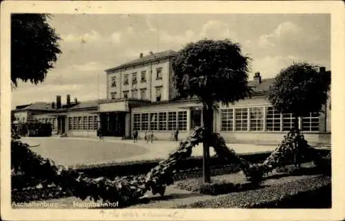 Ak Aschaffenburg in Unterfranken, Hauptbahnhof